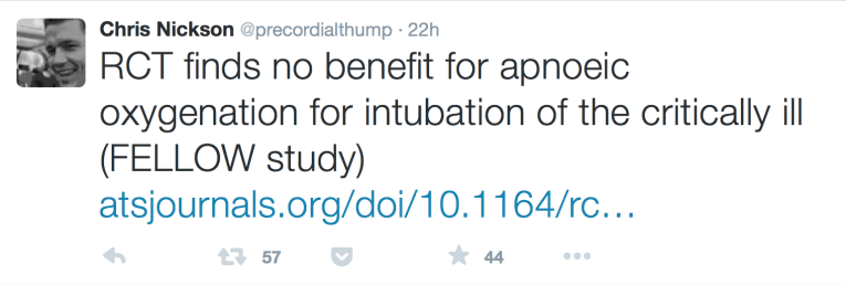 The Fellow Trial An End To Apneic Oxygenation Rebel Em Emergency