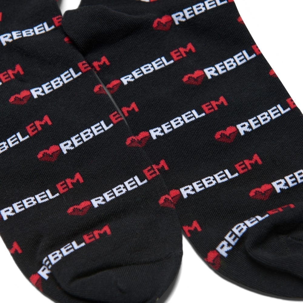 Black Unisex MidCalf Knit Socks REBEL EM Emergency Medicine Blog